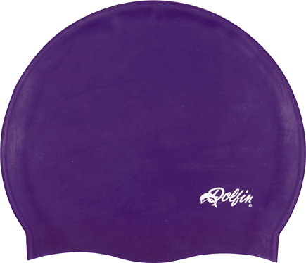 DOLFIN Solid Silicone Swim Cap (Purple (290))